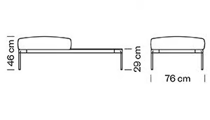 BLOOM 1212 - Upholstered modular fabric bench by Et al. - view 3